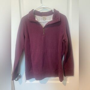 Women’s Size Medium Red Purple Collard Sweatshirt.